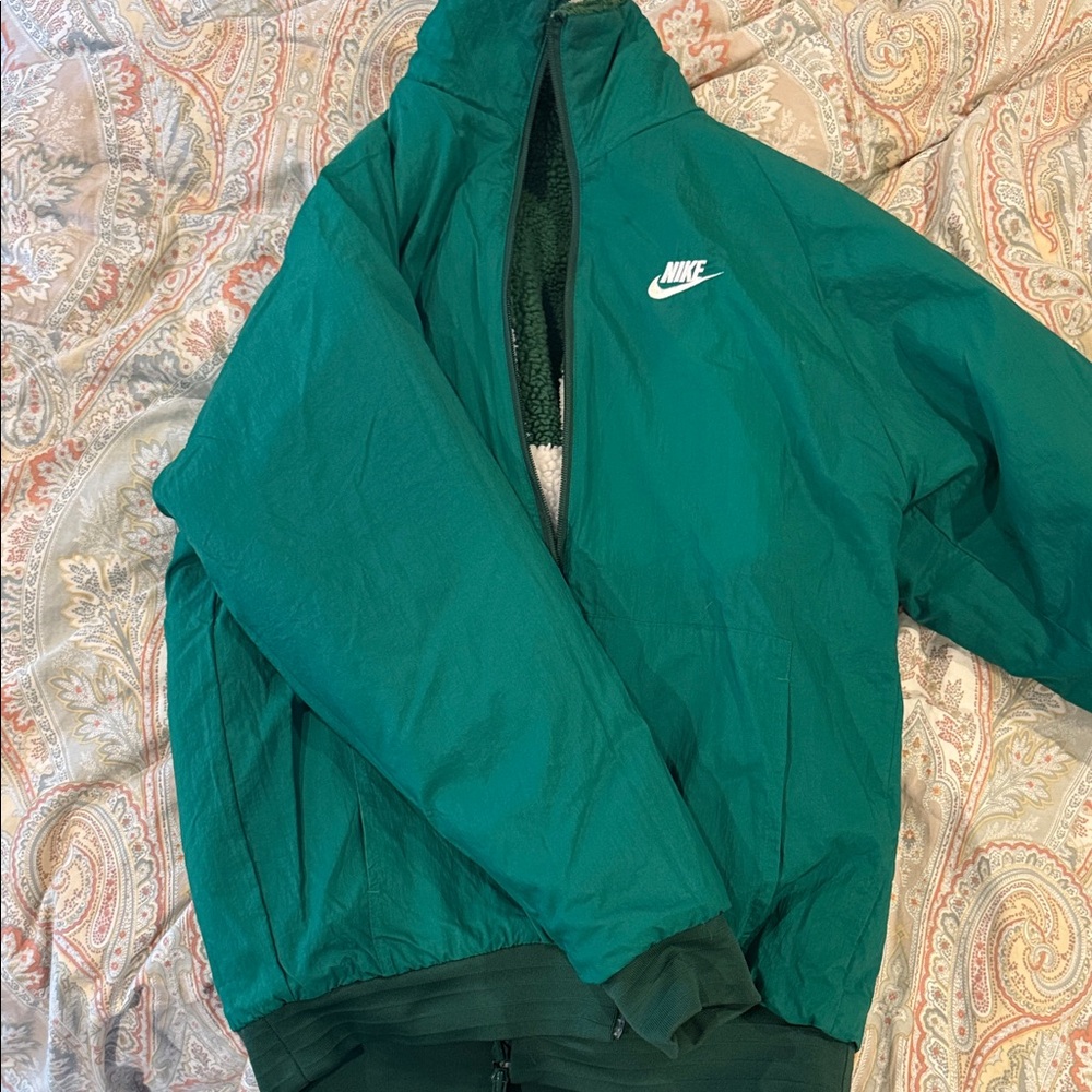 Nike Emerald Green Reversable Windbreaker